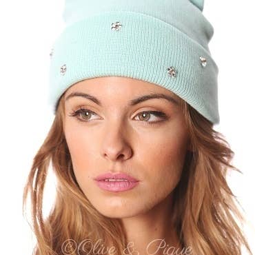 Olive & Pique - Wholesale Beanie - Women's - Ice Cream Dainty Flower Charmed Cuffed Beanie7