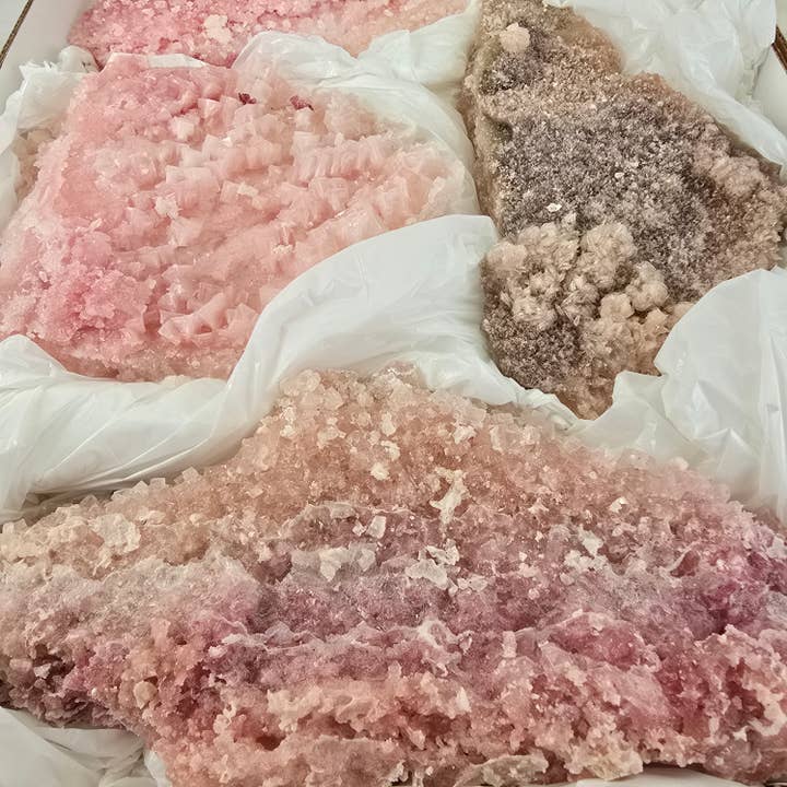 Aquamarine Daydream Wholesale - Venta al por mayor Piedras/cristales espirituales - 4 piezas de halita rosa ~ Muestras de minerales ~ Cajas de cristales al por mayor2