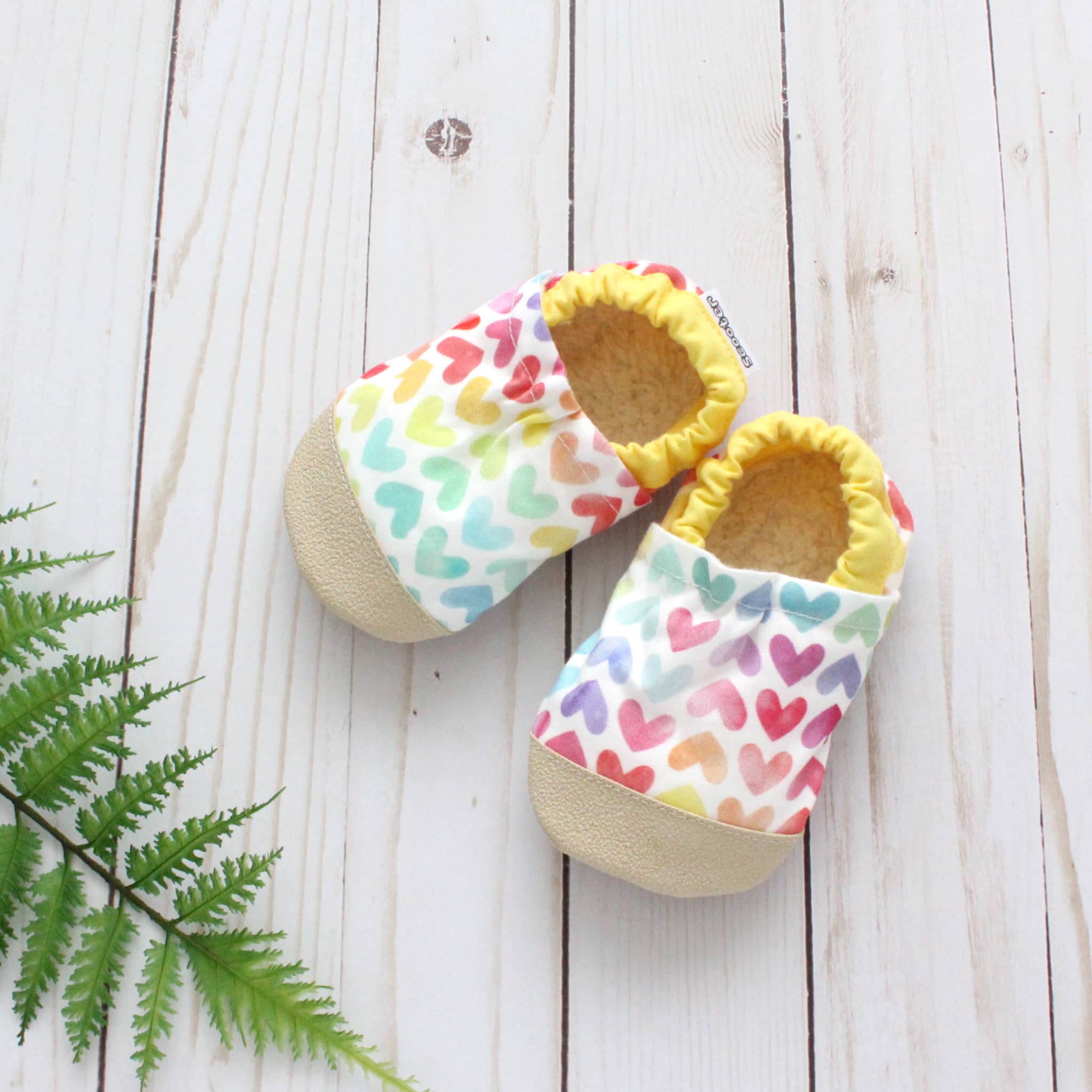 REMOVED BRAND - Wholesale Booties - Baby - Watercolor Hearts Baby Shoes0