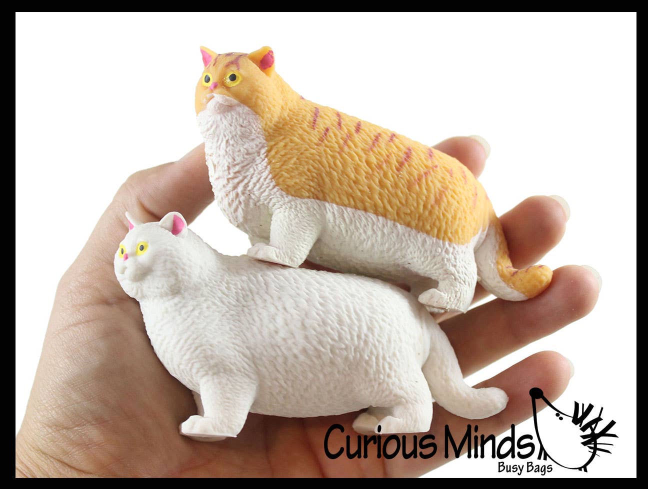 Curious Minds Toys - Wholesale Squishy Toy - Kids & Baby - 1 Fat Stretchy Cat Crushed Bead Sand Filled - Kitty Lover Se10