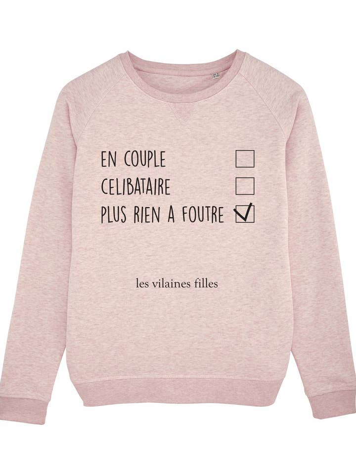 Crew neck sweatshirt In organic cotton for wholesale by Les Vilaines Filles