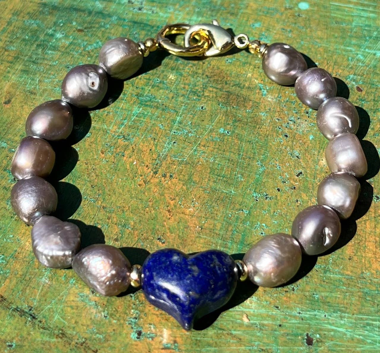 Heather Kahn - Wholesale Beaded Bracelet - Lapiz Pearl Bracelet