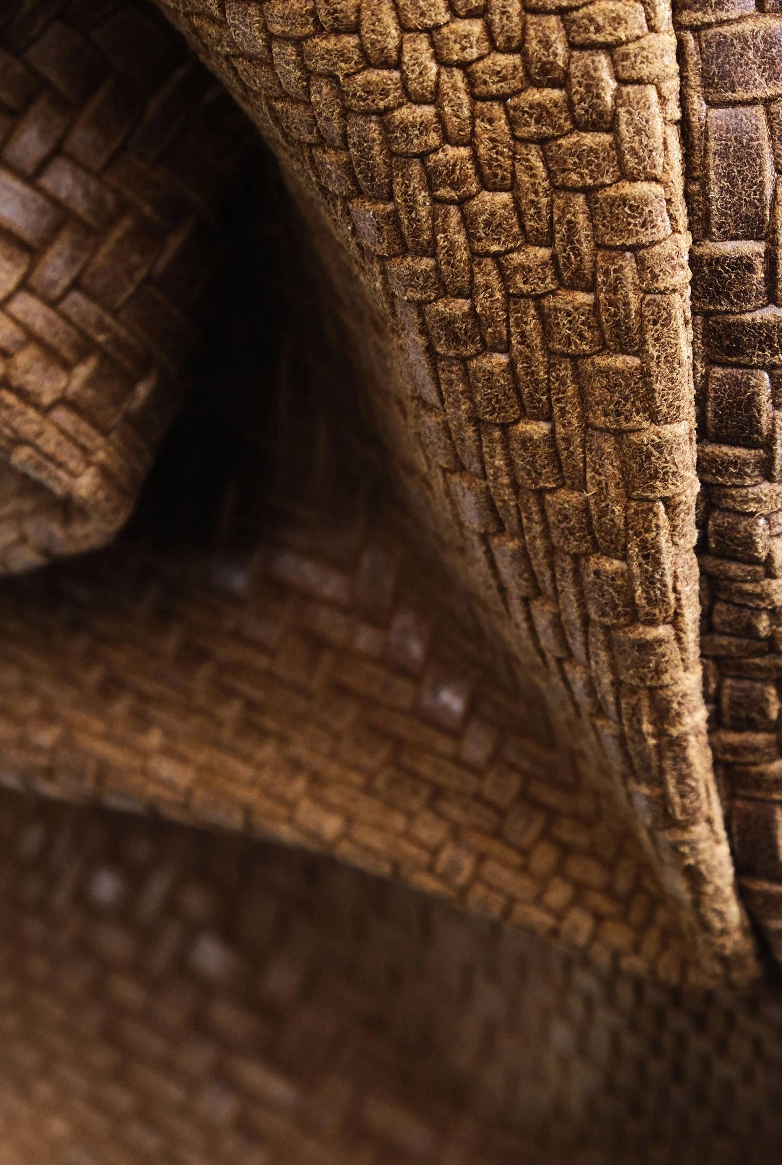 Modesto Bertotto – Mala com alça superior – Mulher por atacado – Bolsa Marta maxi em couro estampado trançado Light Cuoio8