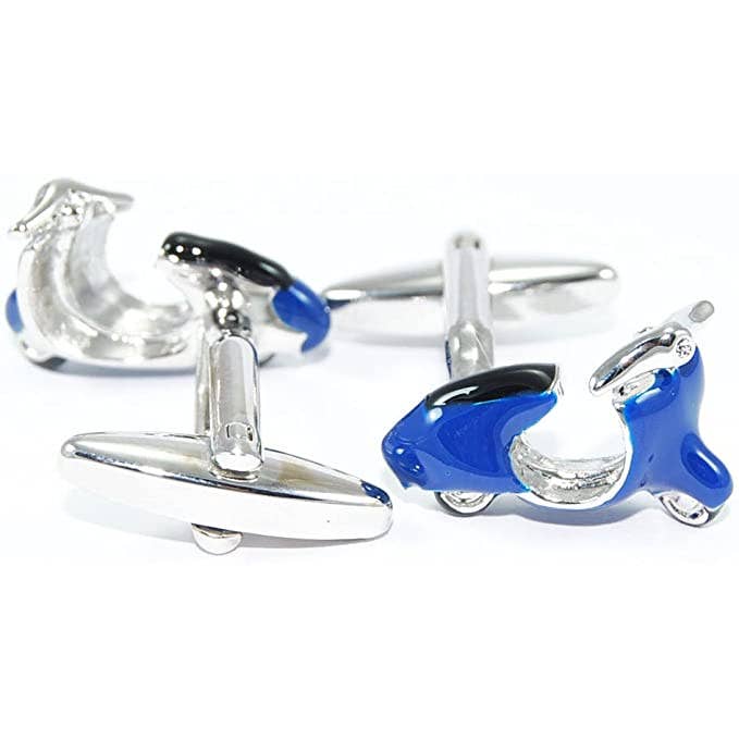 Abotoaduras lambretta-vespa azuis por atacado de Beclosetoyou