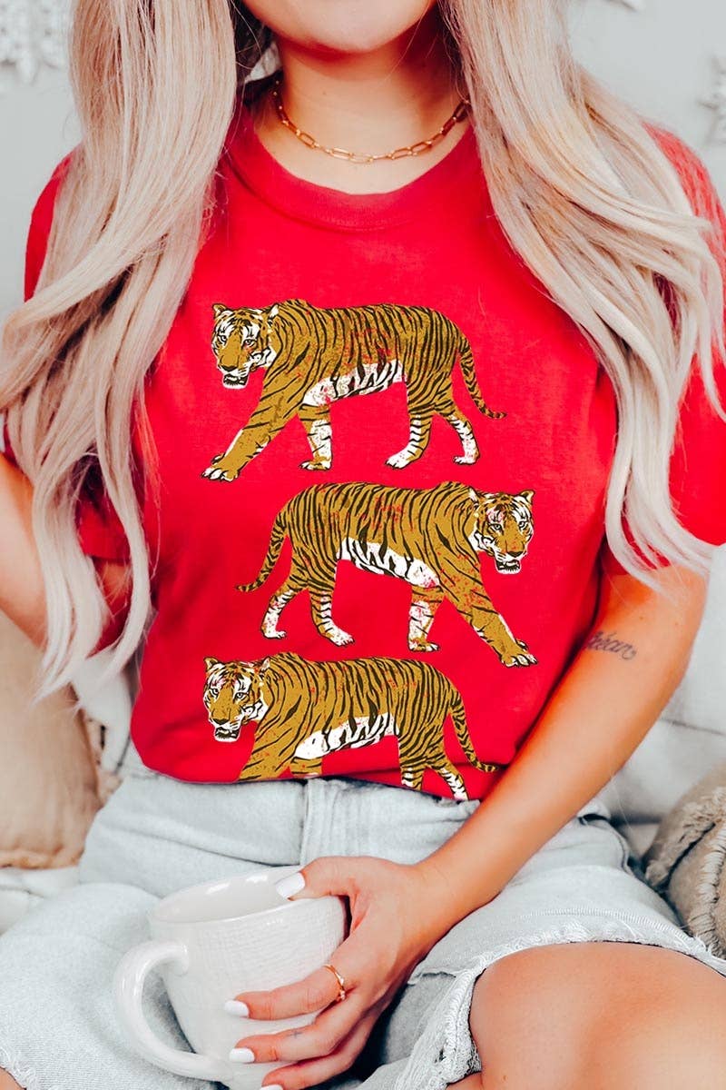 COLORBEAR – Engroshandel Grafisk t-shirt - Dame – Retro Tigers Grafisk T-shirt14
