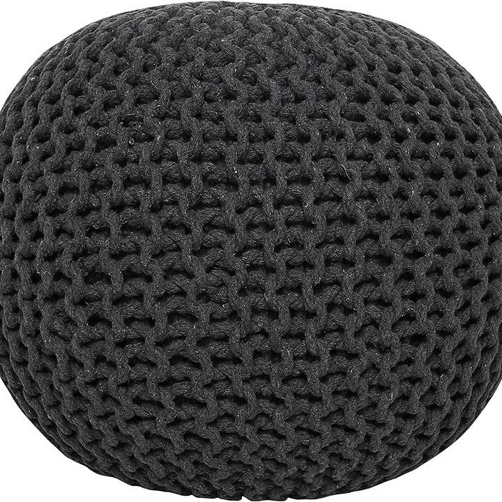REDEARTH Round Pouf (19.5"x19.5"x14") - Dark Gray for wholesale on Faire