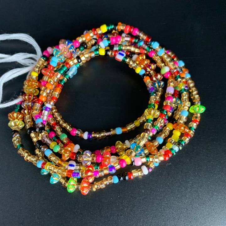 MaddieMayShop - Wholesale Beads - Lily~ Multi Colored Waist Bead0