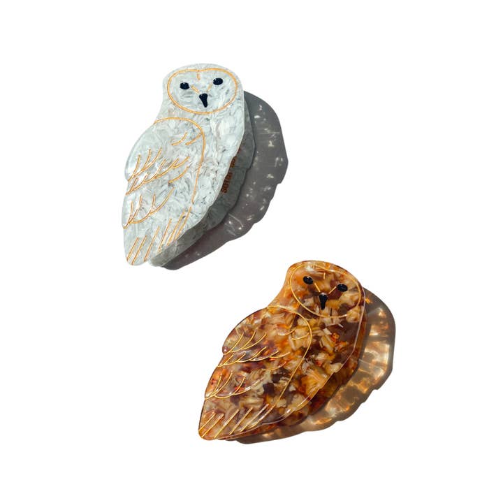 Solar Eclipse - Wholesale Hair Clip - Women's - Hand-painted Owl Bird Claw Hair Clip | Eco-Friendly