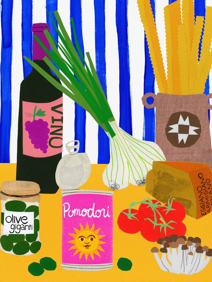 Impression d'art - Aliments italiens pour la vente par Anisa Makhoul