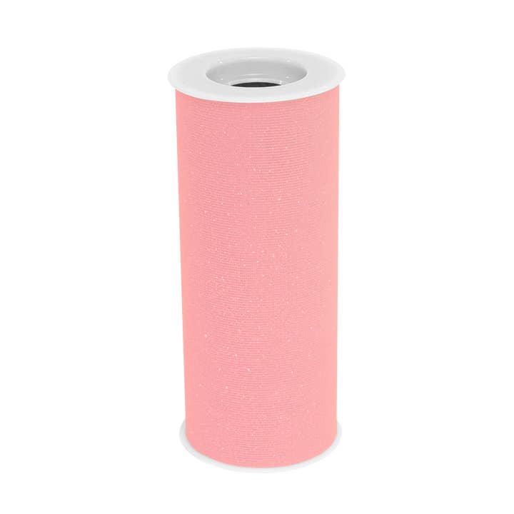 Glitter Fabric Tulle 6"W x 10 Yards- Pink for wholesale on Faire0