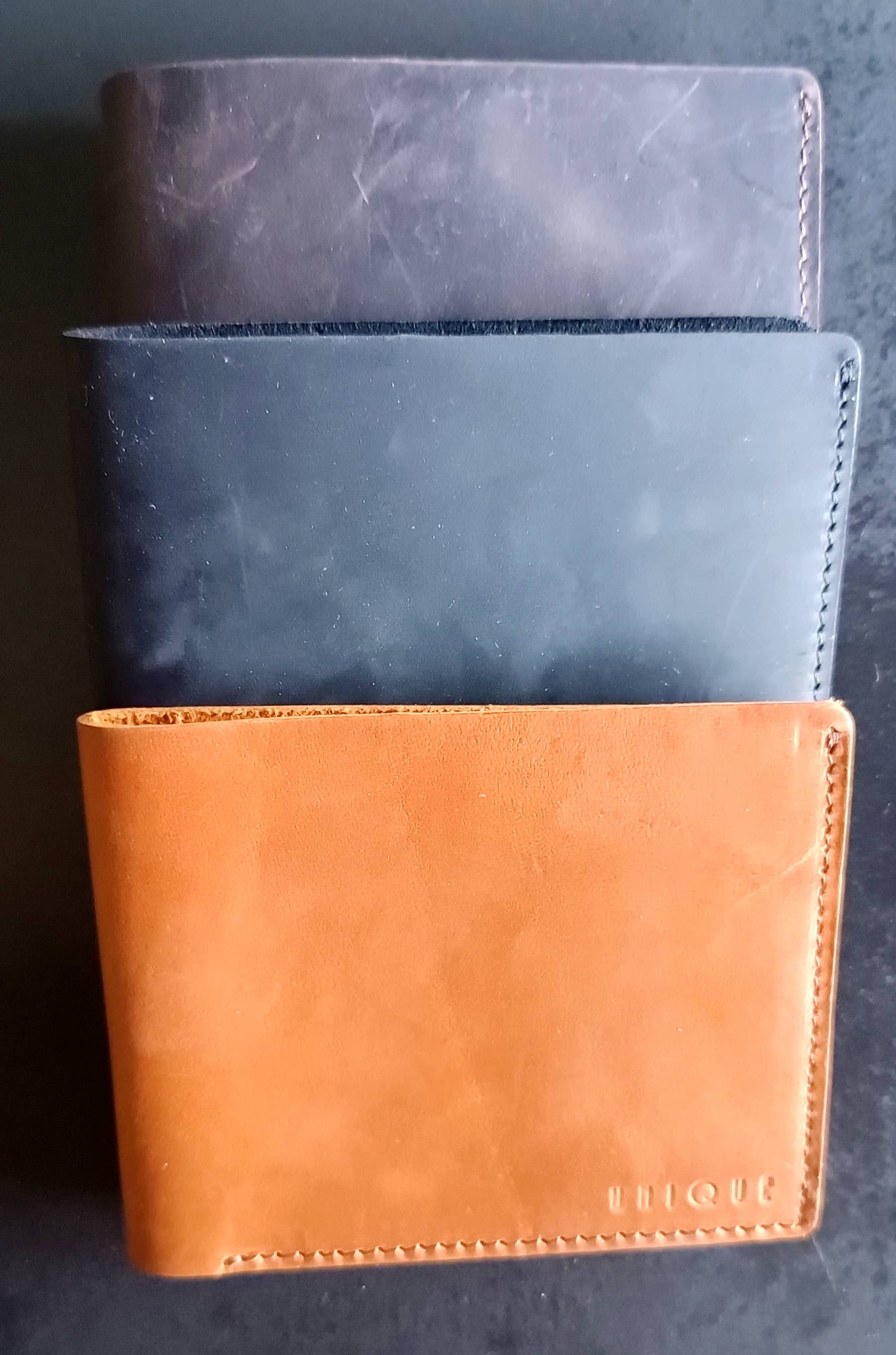 Unique Brand – wholesale Plånbok - Unisex – Läderkorthållare «Wallet» i resinlackerat läder1