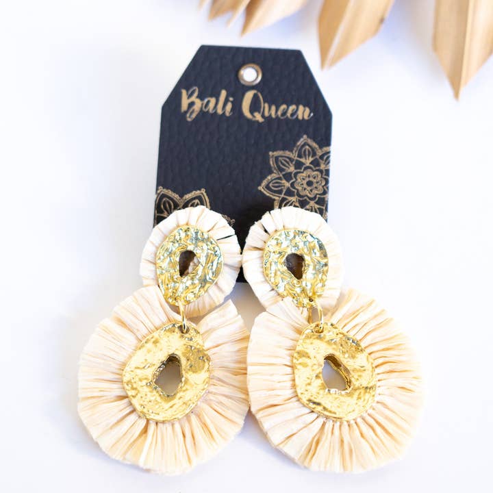 Bali Queen - Wholesale Dangle Earrings - Ra Ra Rattan Earring3