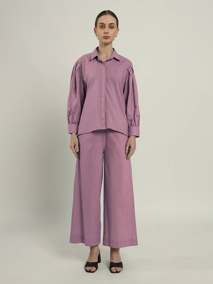 Pants Matching Set- Purple Swirl Flare & Flair for wholesale by Thevasa