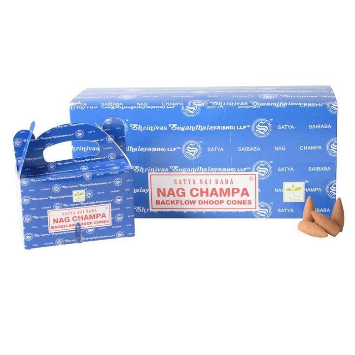 Nag Champa Backflow Incense Cone Display for wholesale by Benjamin International
