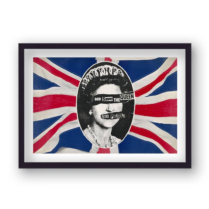 God Save The Queen Sex Pistols Art Print for wholesale by Gallery Print and Art