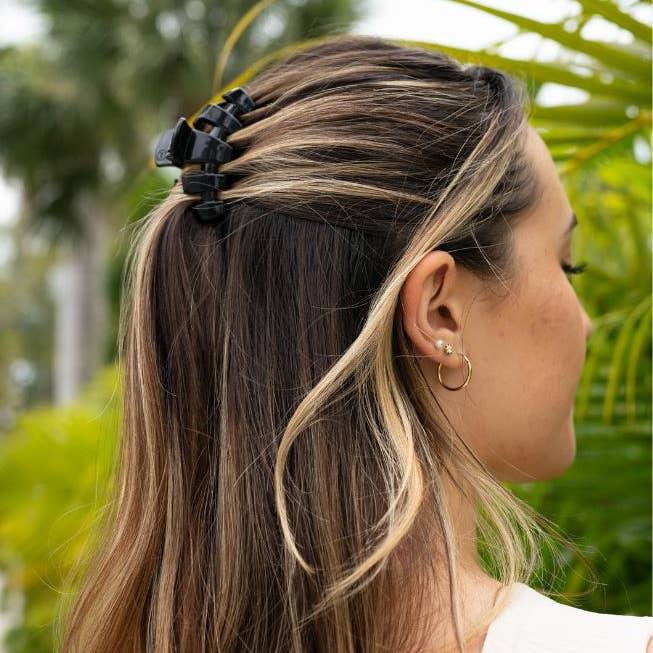 TELETIES - Wholesale Hair Clip - Women's - Classic Hair Clip | Small | Jet Black