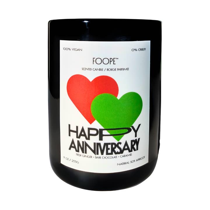FOOPE - Wholesale Jar/Filled Candle - Happy Anniversary Scented Candle 9 oz