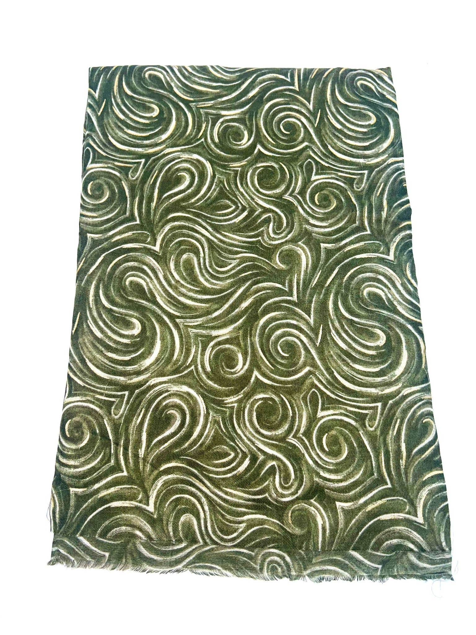 LINETA - Vendita all'ingrosso Sciarpa - Donna - HH-279 Sciarpa stampata motivo a spirale con doratura6