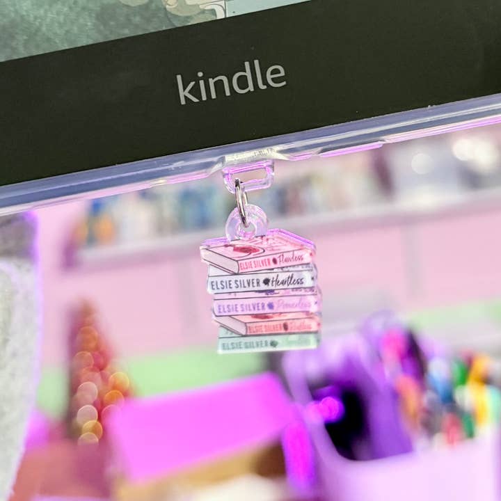 Chestnut Springs Bookstack Inspired USB-C Dust Plug, Cup Charm, Hook Clasp, Star Finish for wholesale by Awfullynerdy.co