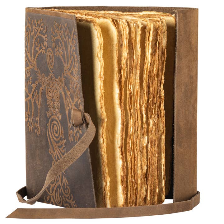 Benjamin International - Wholesale Journal/diary - BROWN SUEDE GODDESS TREE JOURNAL1
