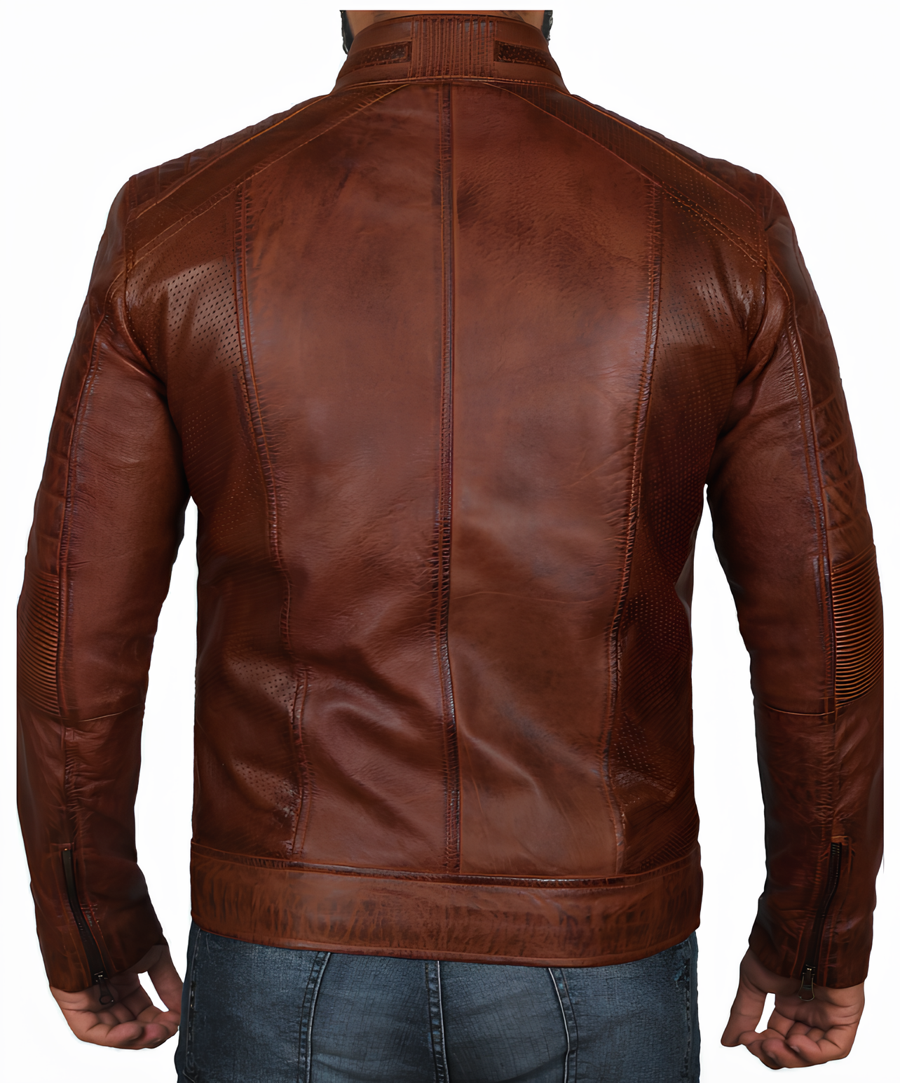 TA Impex - Wholesale Leather Jacket - Men's - The Rich Mahogany: Genuine Men's Brown Leather Jacket1