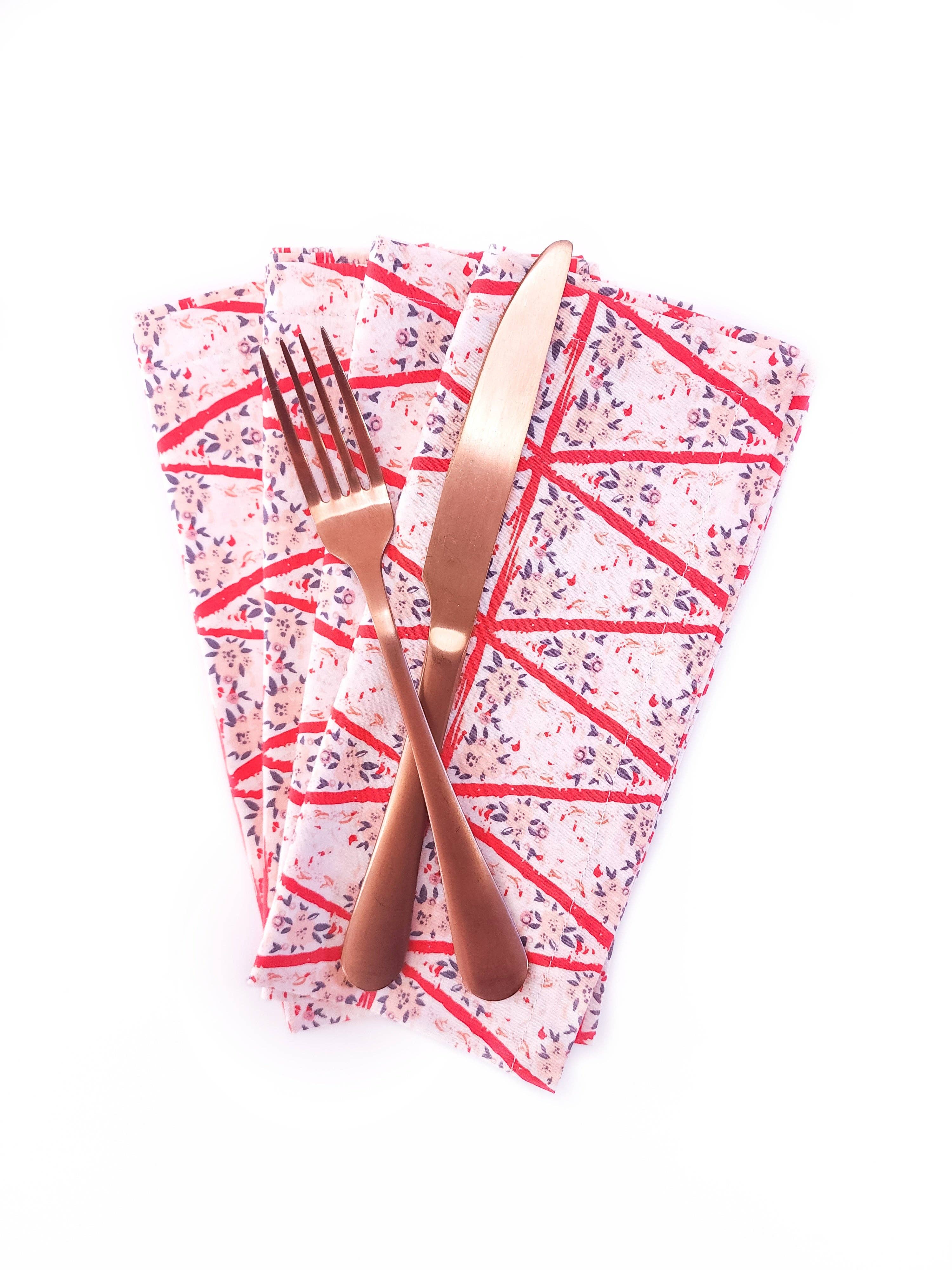 90 West Linen Co. - Wholesale Dinner & Cloth Napkin - Romantic Floral Cloth Napkins, Set of 46