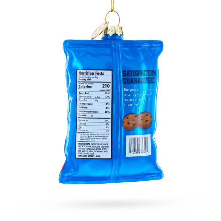 BestPysanky - Wholesale Ornament - Chocolate Chip Mini Cookies Bag Glass Ornament