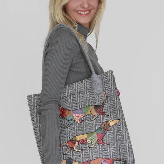 IngrossoBertoni by INCI Srl – Großhandel Tragetasche – Damen – Joker Einkaufstasche City Bertoni Line aus Filz