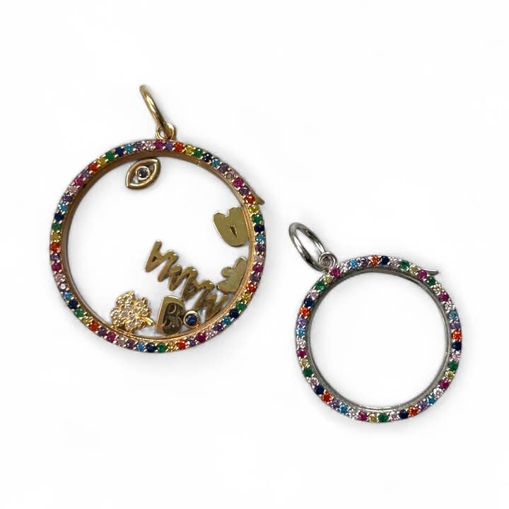 Regenbogen Floating Charm Medaillon für den Großhandel von LB Beadz