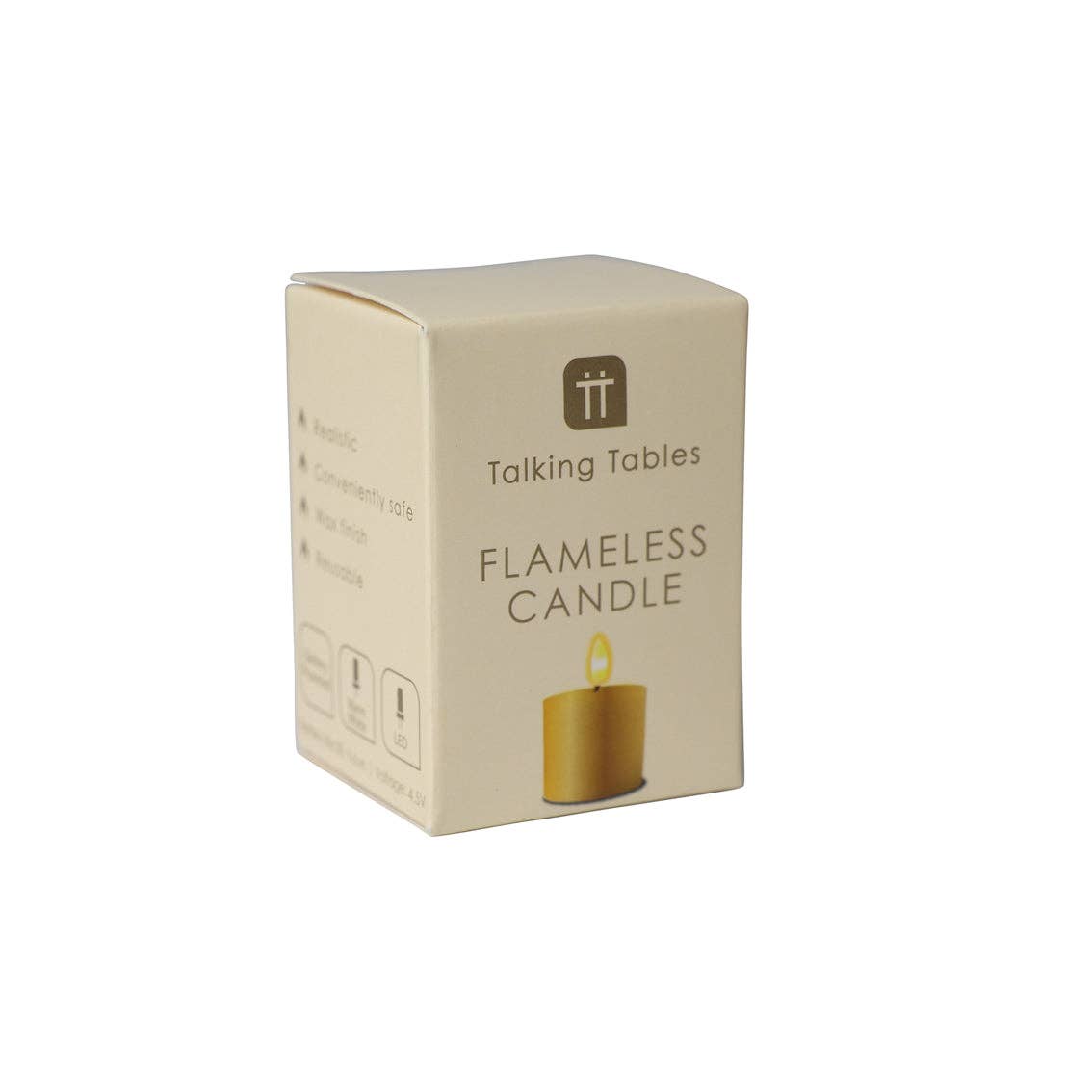 Talking Tables UK – wholesale Flameless candle – Flameless LED Tealight Candle - Gold POS Unit2
