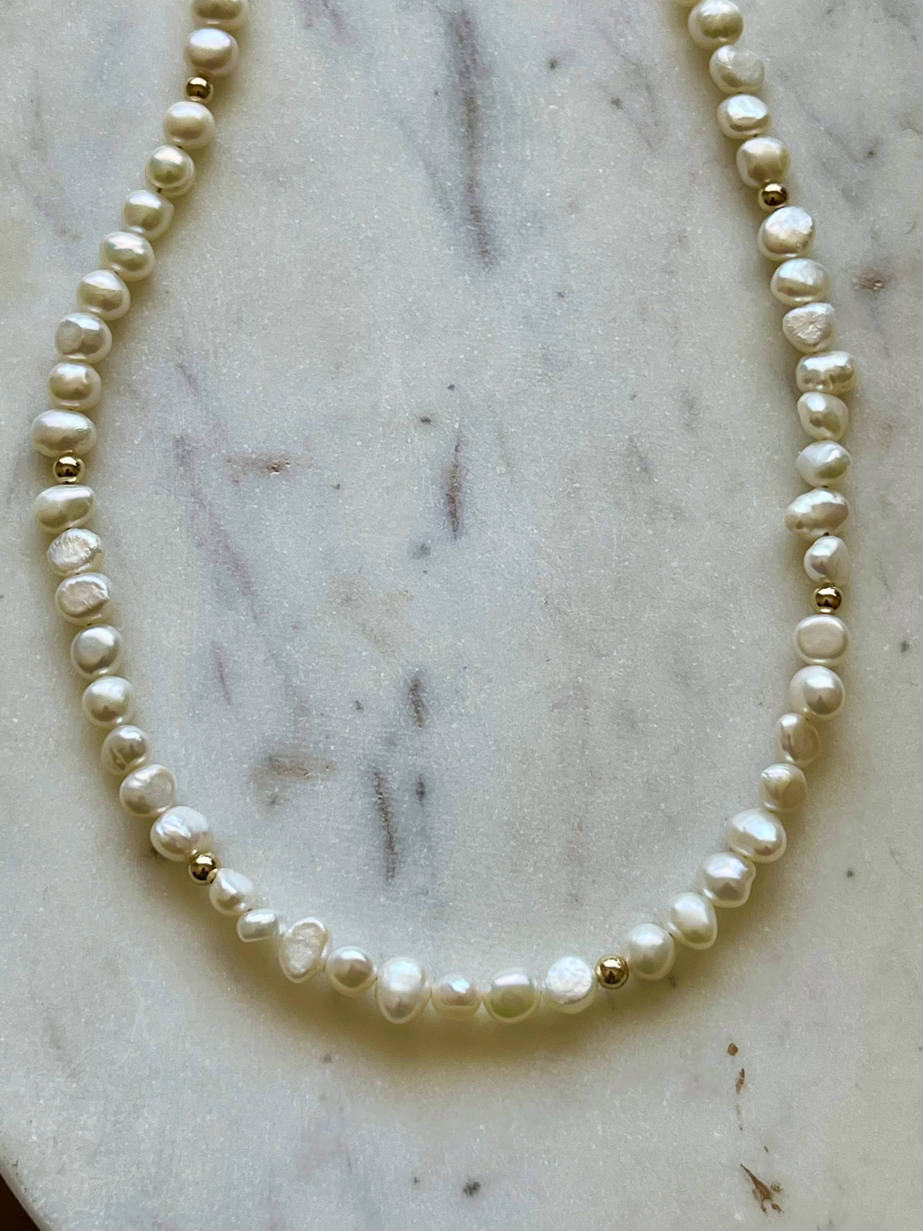Jessica Matrasko Jewelry - Wholesale Beaded/Pearl Necklace - Freyja Freshwater Pearl Necklace
