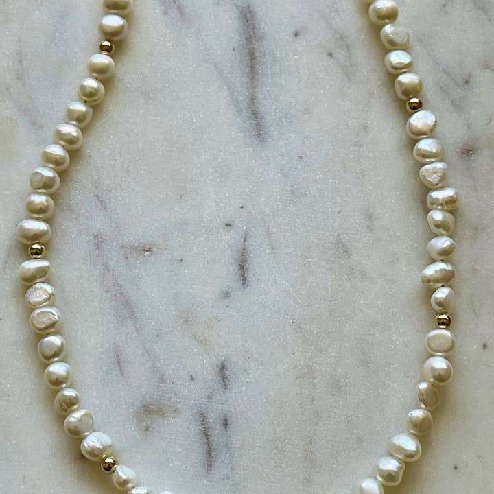 Jessica Matrasko Jewelry - Wholesale Beaded/Pearl Necklace - Freyja Freshwater Pearl Necklace0