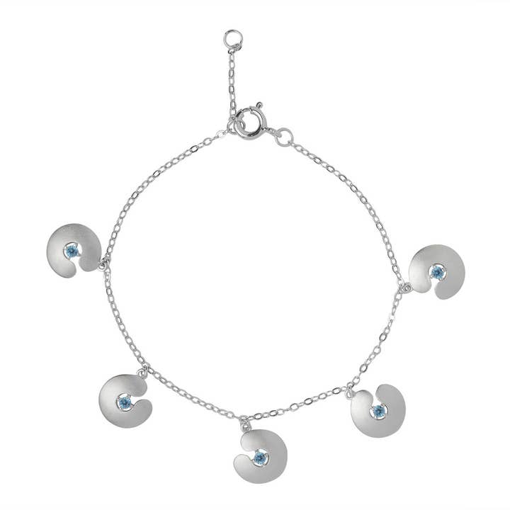 MAZE BLUE SILVER BRACELET for wholesale by Argent Basic