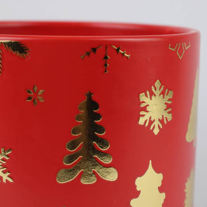 Florinia - Wholesale Plant Pot - Christmas Ceramic Planter – Single Piece (Red or Green) – Festive Holiday Tree Design2