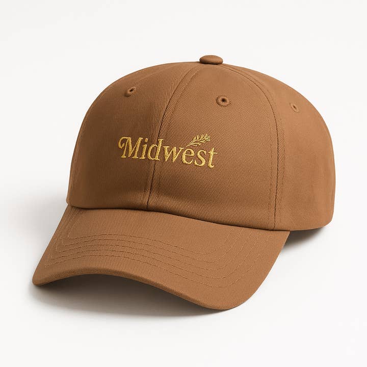 USA Made Organic Midwest Mid Profile Hat for wholesale by JON BLANCO
