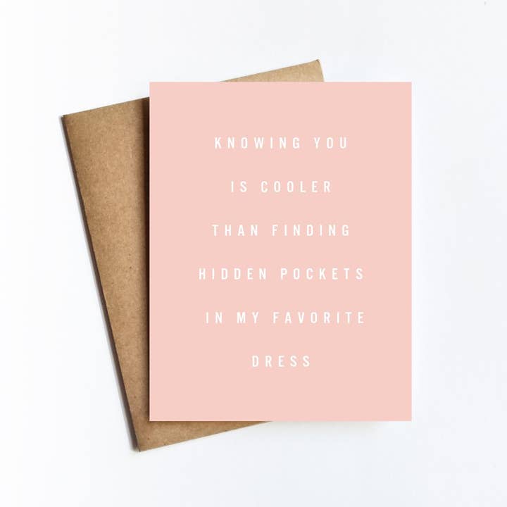 Hidden Pockets Card for wholesale by Kate Moore Creative Studio