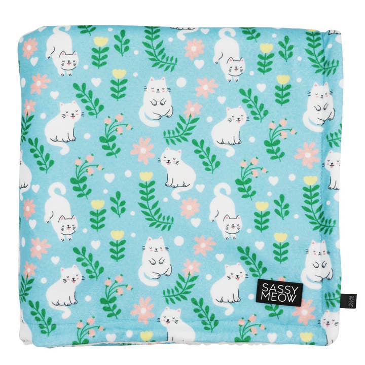 Pet Blanket - Purrs & Petals for wholesale by SASSY WOOF