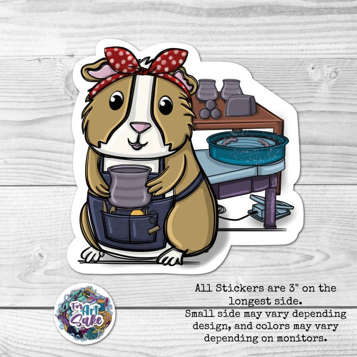 For Art Sake Stickers - Wholesale Sticker - Posie the Potter Sticker