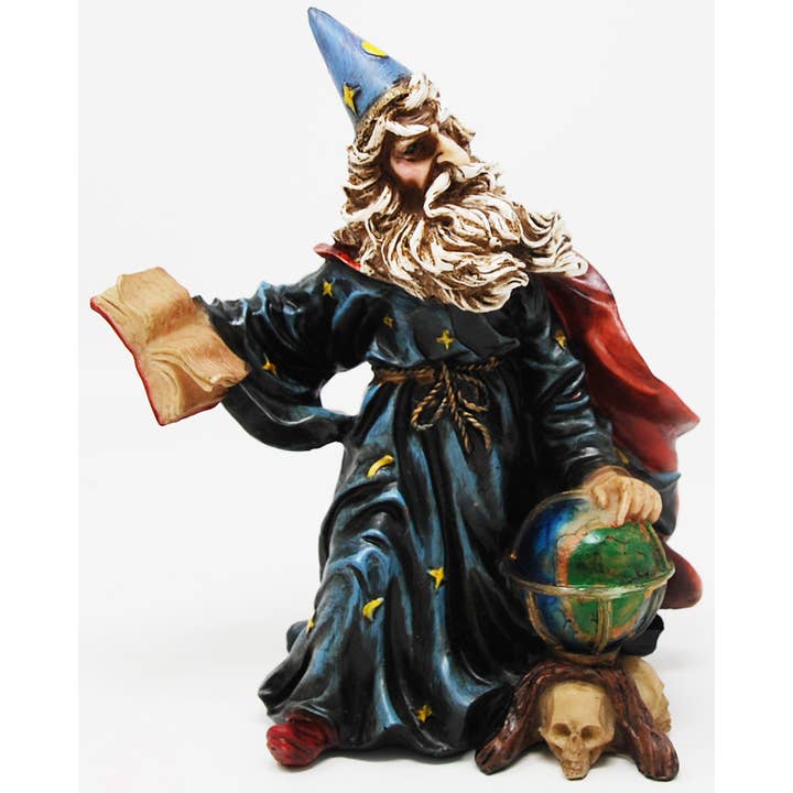 REMOVED BRAND - Wholesale Decorative Figurine - The Sorcerer w/ Globe & Book