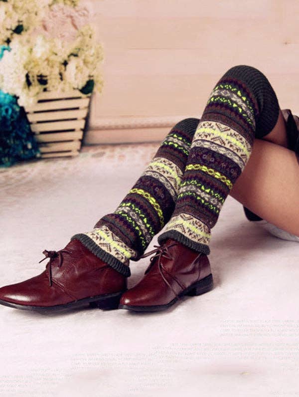 liqubit - Wholesale Socks - Women's - Bohemia Knitting Over Knee-high Stocking6