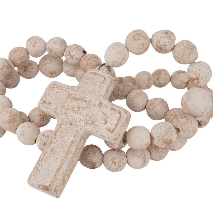 My Amigos Imports - Wholesale Prayer beads necklace - Clay Rosary-39-44 inch-Prayer Beads-Cross-Handmade-Colors4