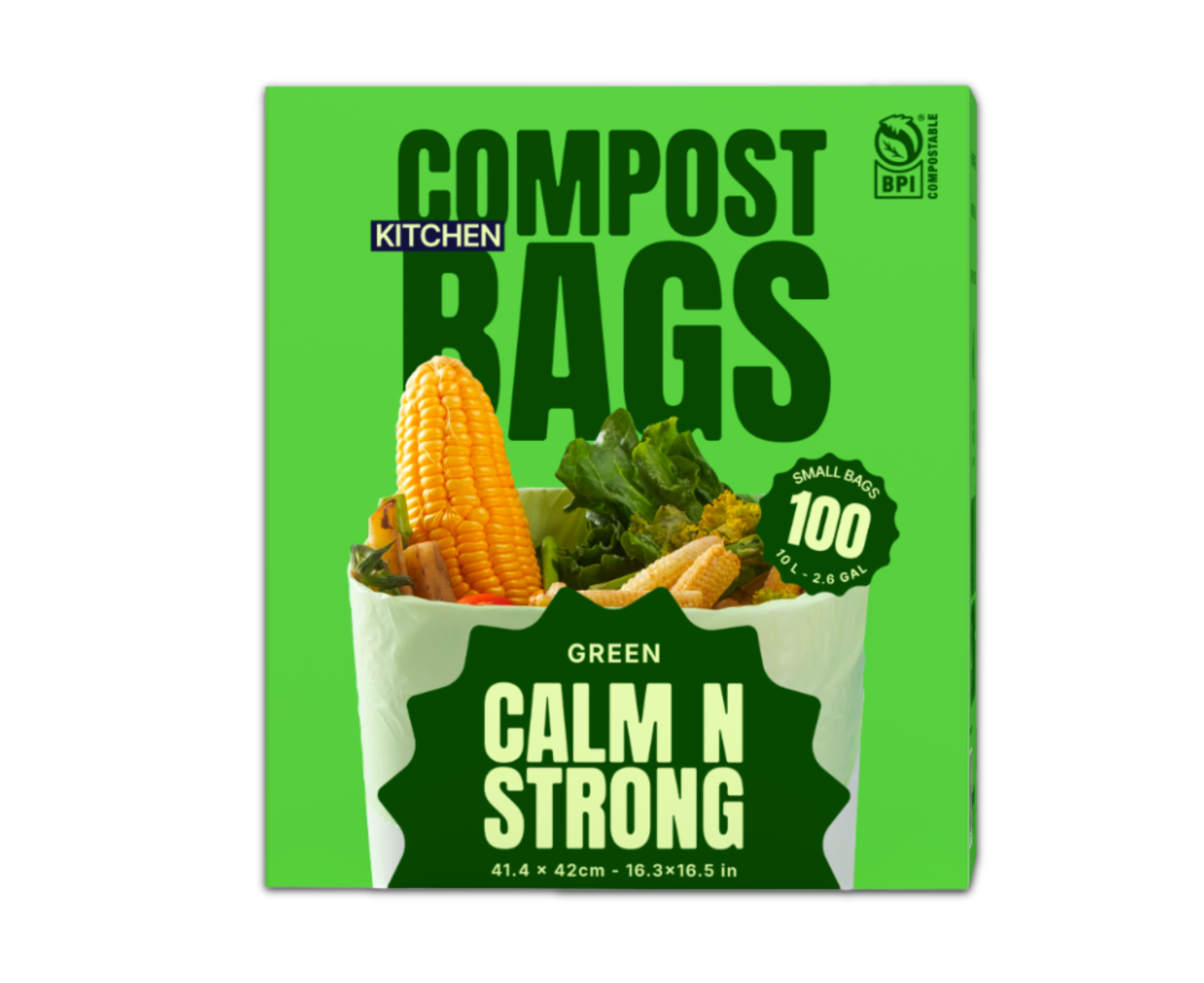 ALL DISTRICT JEANS Inc. - Venta al por mayor Bolsa/envoltorio de alimentos - Bolsas para residuos de comida de cocina 100% compostables, 100 unidades0