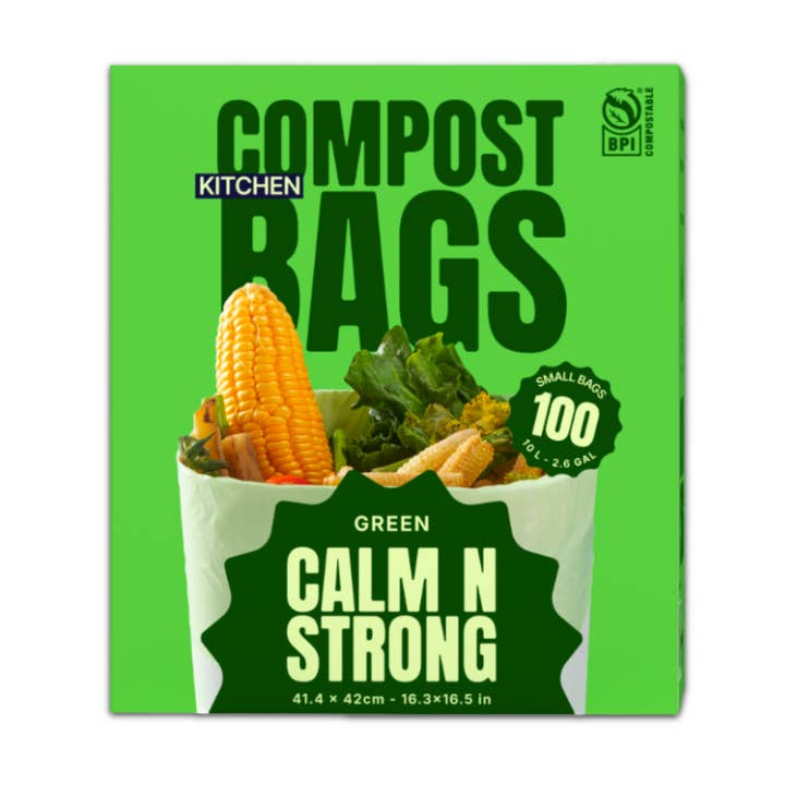 ALL DISTRICT JEANS Inc. - Venta al por mayor Bolsa/envoltorio de alimentos - Bolsas para residuos de comida de cocina 100% compostables, 100 unidades0