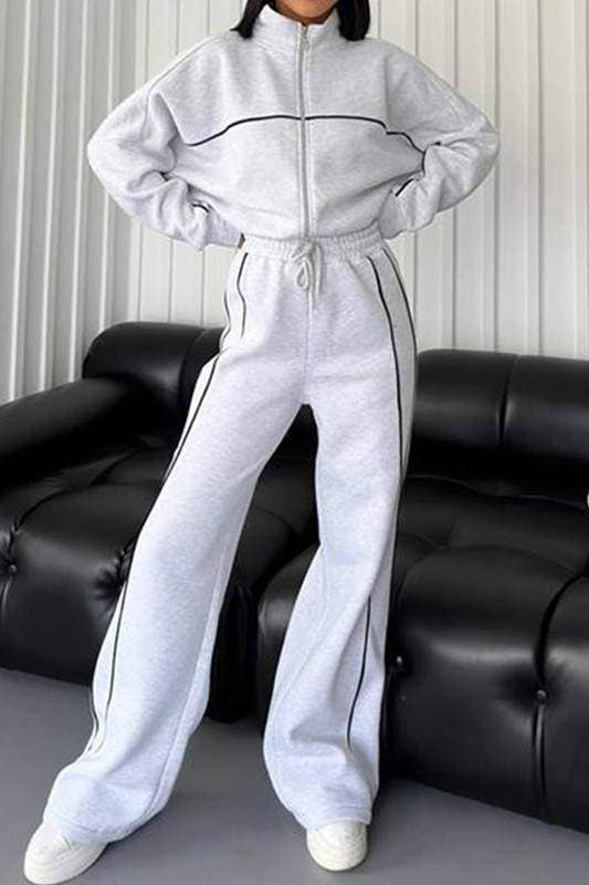 Fashion Combination – Engroshandel Top- og nederdelsæt - Dame – afslappet pasform træningsdragt med lynlås9