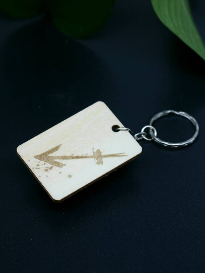 Llavero Sagitario grabado en madera para venta al por mayor de Three Witches Tea Shop