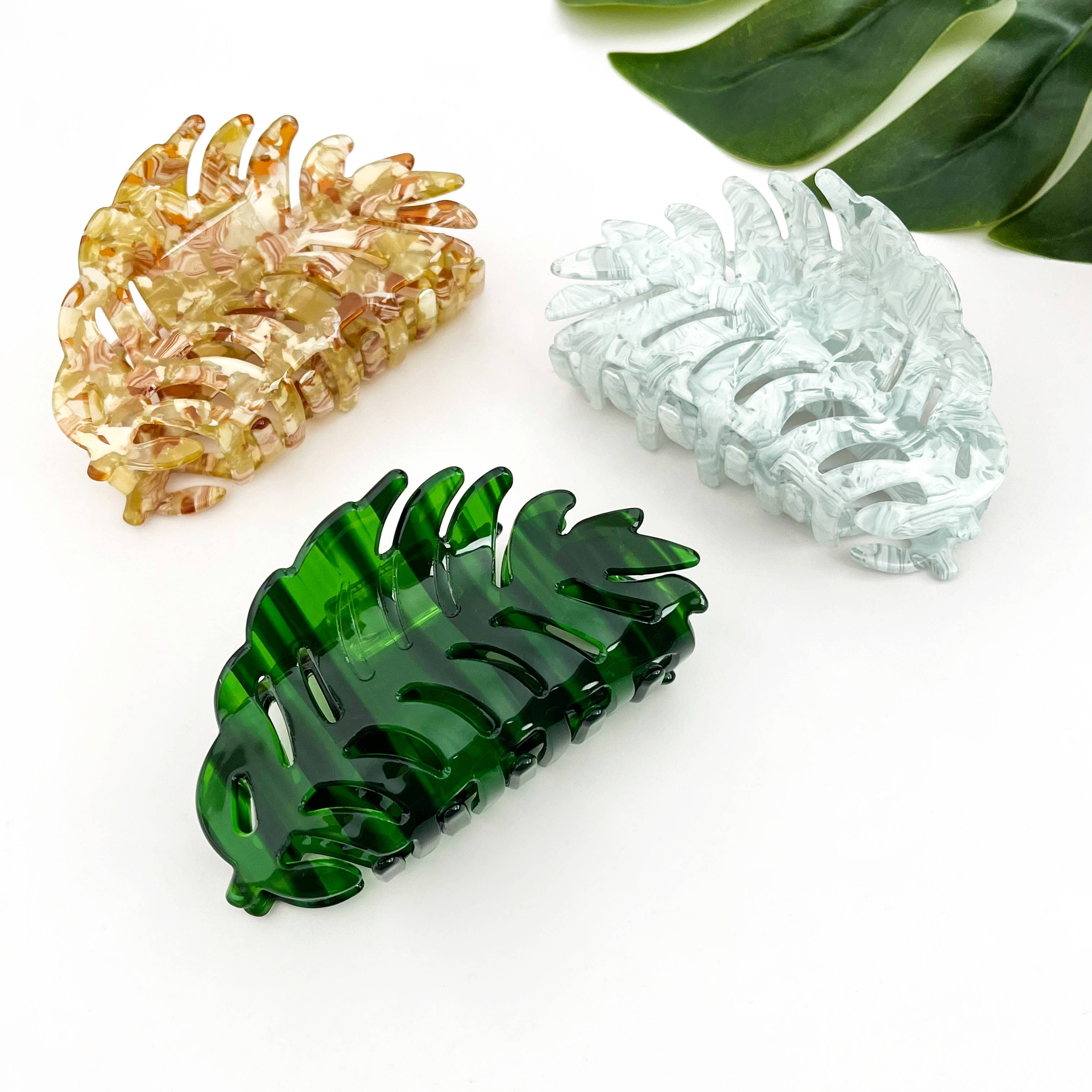 TheDivaSoap - Wholesale Hair Clip - Women's - Tropical Palm Leaf Hair Claw Clip5