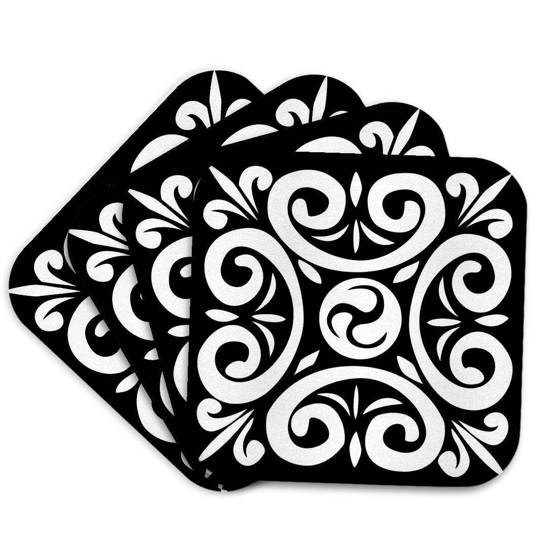 3dRose - Wholesale Coasters - 3dRose, Curly Design Repeated, Coaster7