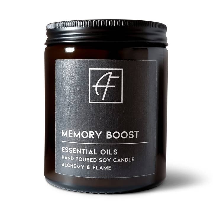 Vela de óleo essencial Memory Boost 170g | Vela de Wick Madeira por atacado de Alchemy and Flame
