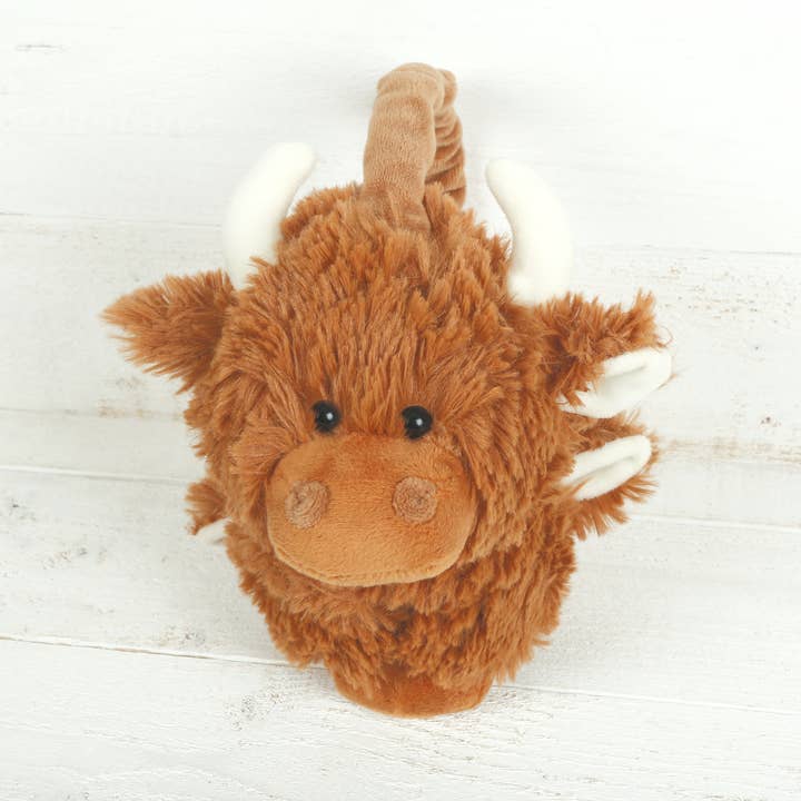 Jomanda Soft Toys & Accessories – Engroshandel Ørevarmere – til børn – Highland Cow Ørekopper - Justerbar - Til alle aldre