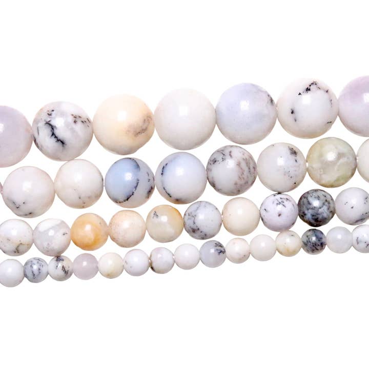 Foliesbijoux - Wholesale Beads - Merlinite/A+ Dendritic Agate Pearl Wire
